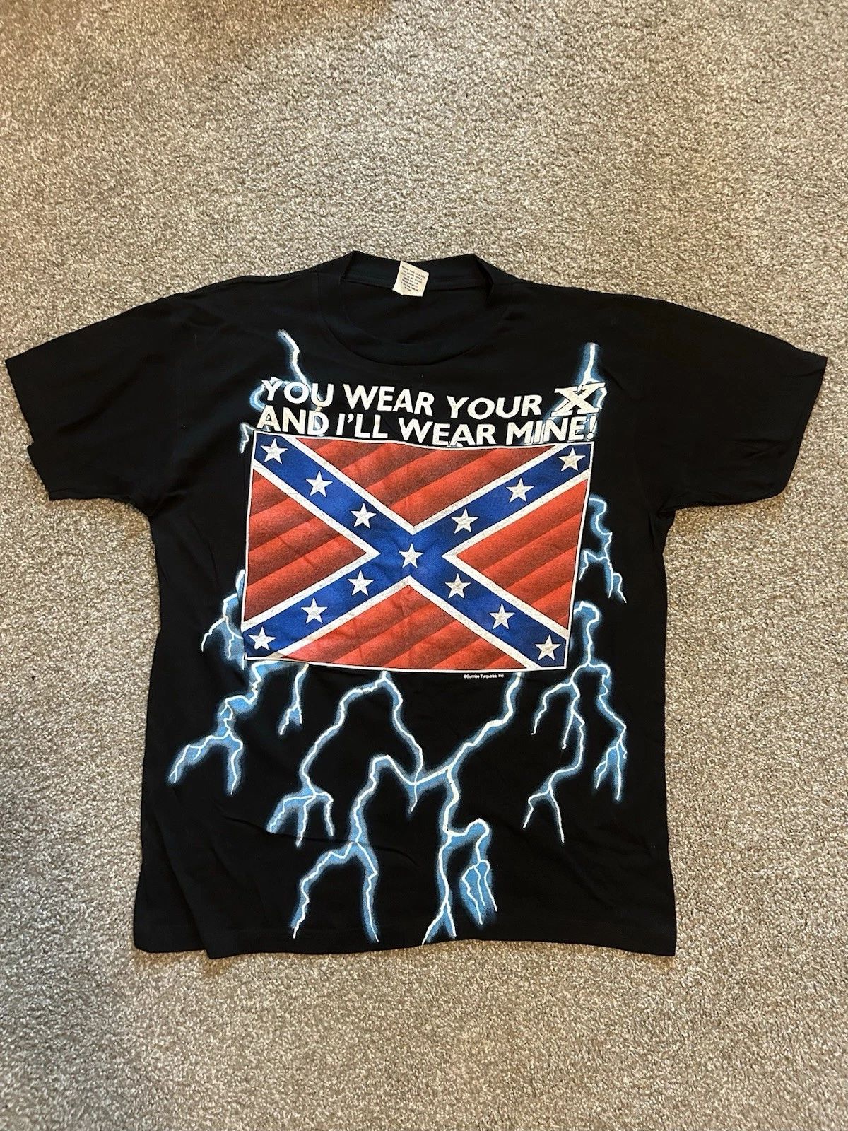 Vintage 90s “You Wear Your X And I’ll Wear Mine” Black Thunder Large T-Shirt