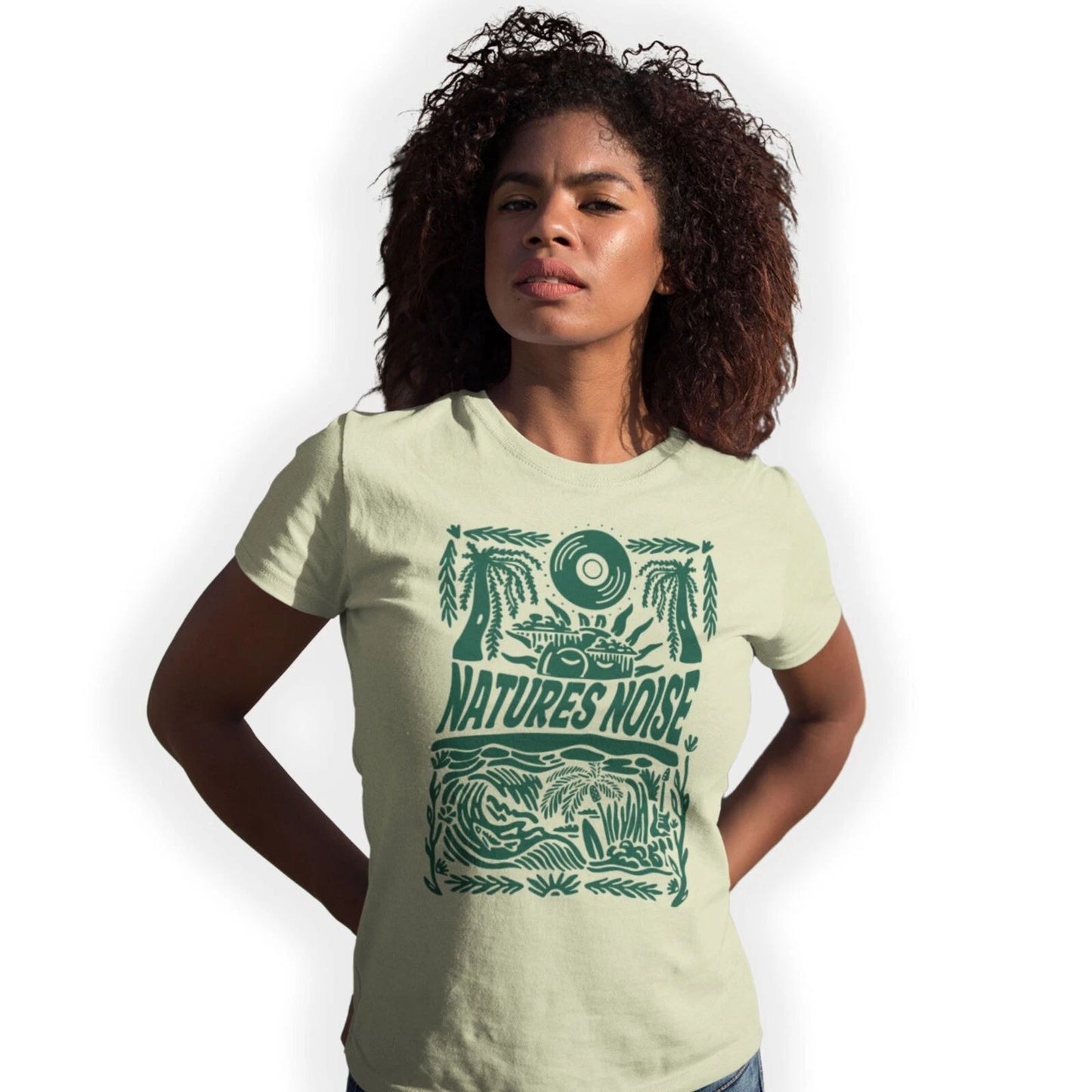 Nature's Noise T-shirt Birthday Gift Surfing Beach Guitar Music