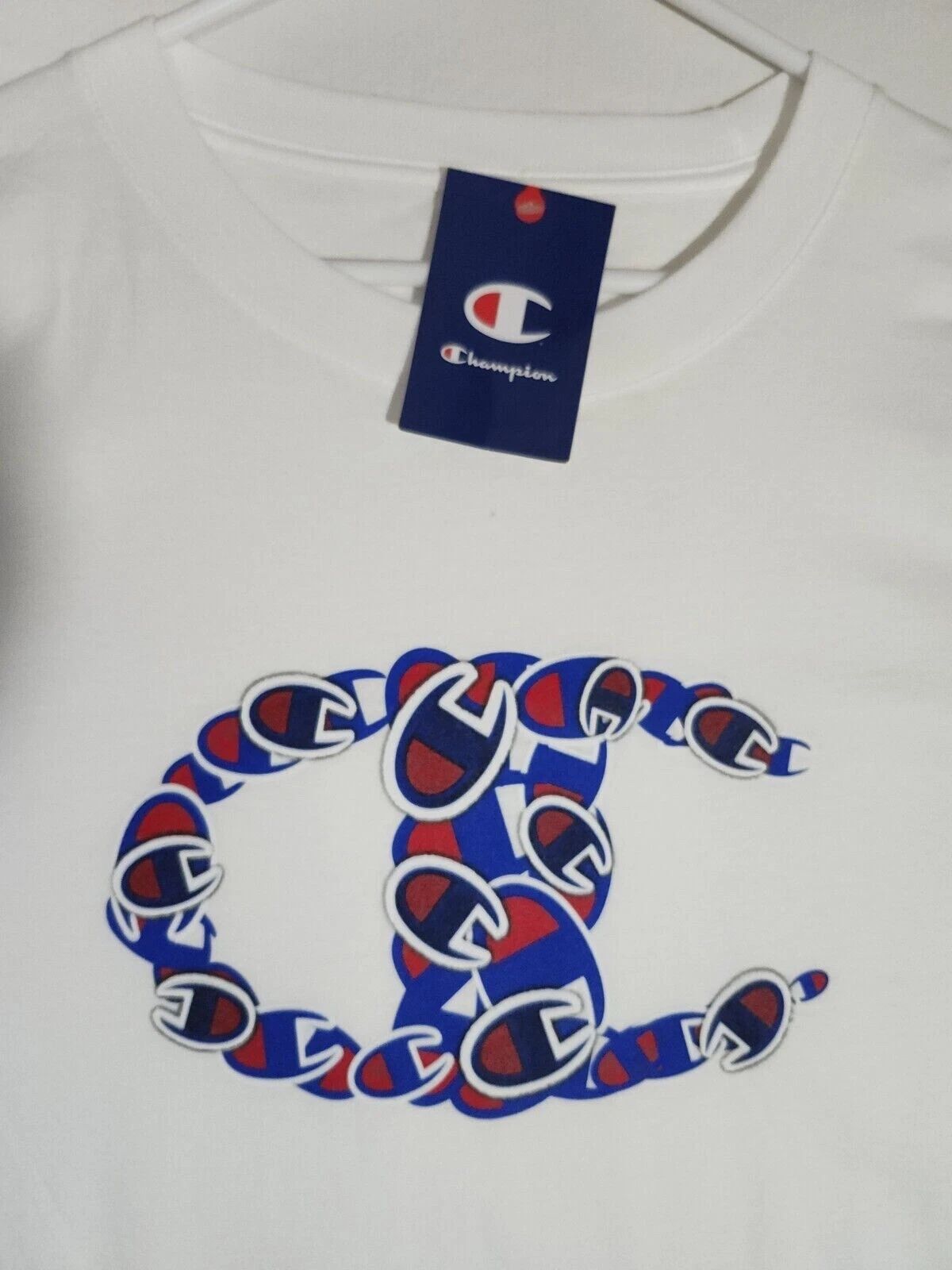Champion T-Shirt short sleeve 4XB Big White Classic Tee with Logos - NWT