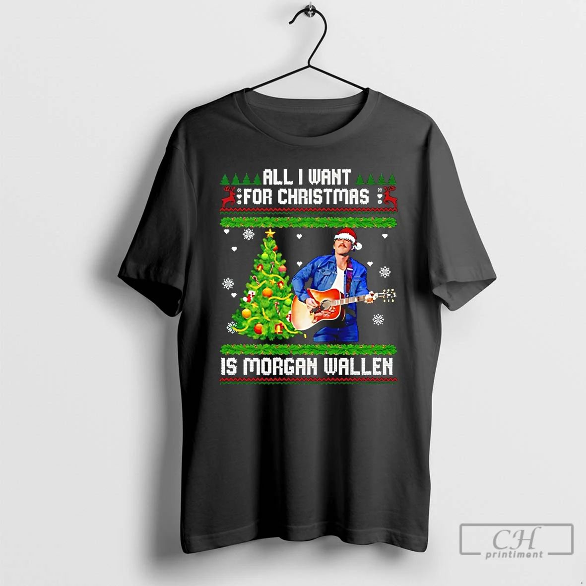 Classic All I Want For Christmas Is Morgan Wallen Ugly T Shirts