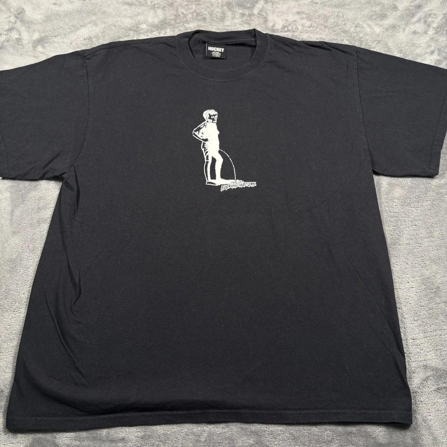 Vintage F*cking Awesome T-Shirt Mens XL Black Cotton Everyday Wear Retro 90s