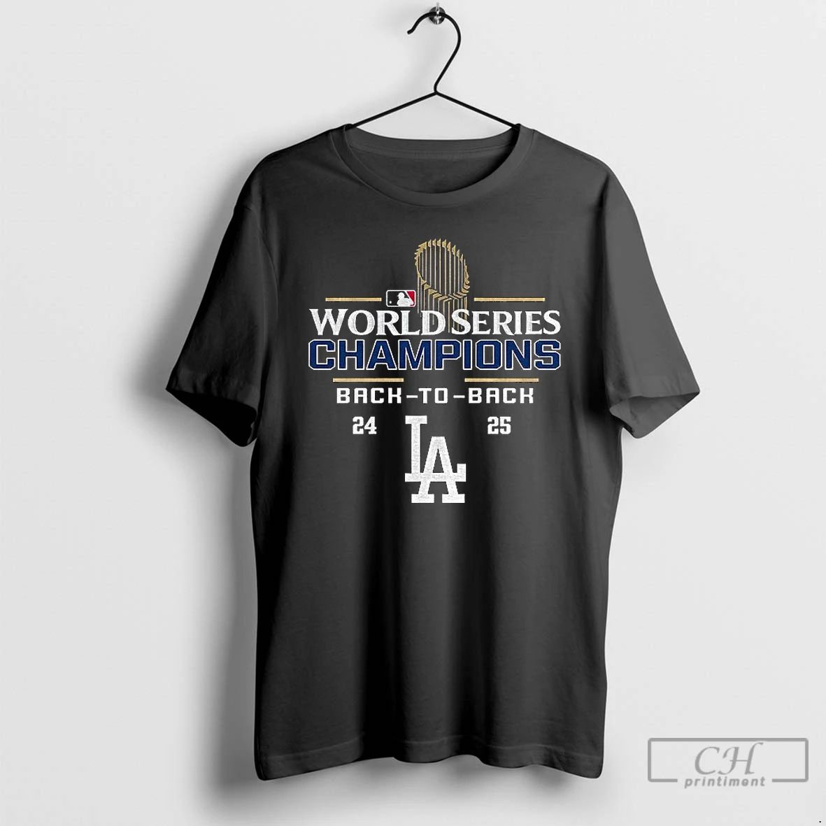 Premium Los Angeles Dodgers Mlb Logo Baseball Back 2 Back World Series Champions 24 25