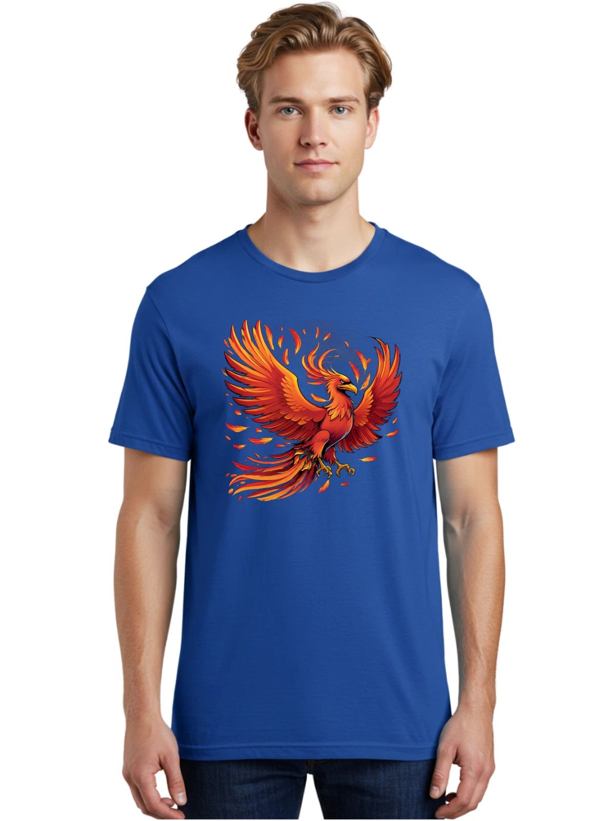 Phoenix-9 Mens Graphic Tee, 100% Cotton, Casual Summer Wear