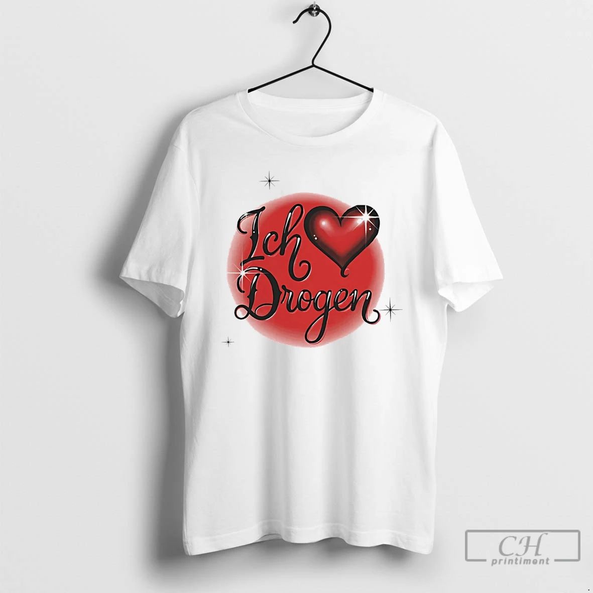 Classic Ich Liebe Drogen Heart T Shirts Hoodie Longsleeve