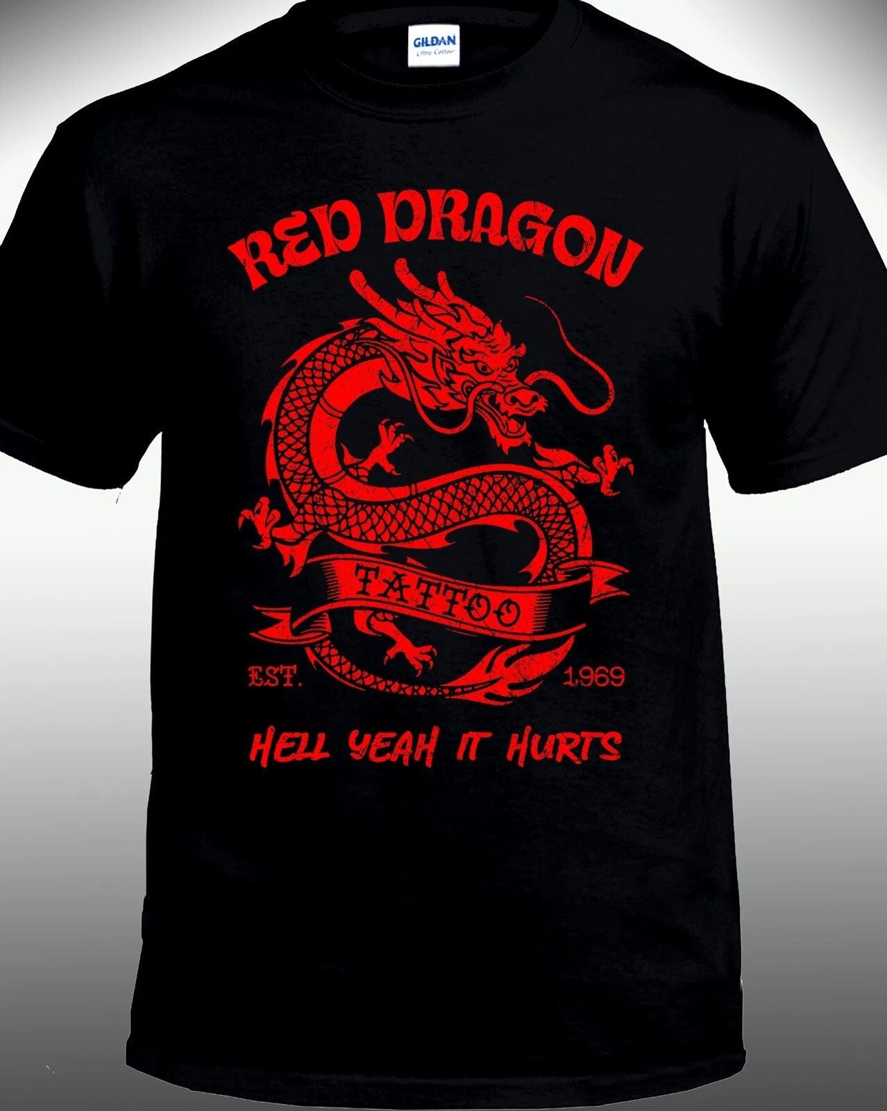 Red Dragon Tattoo Hell Yeah It Hurts T-shirt
