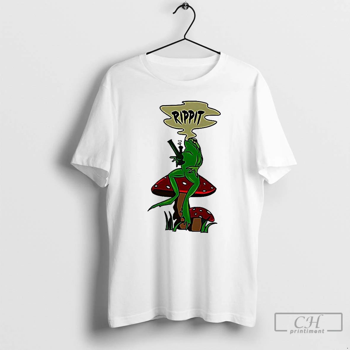 Classic Rippit Frog Sitting On Mushroom T Shirts
