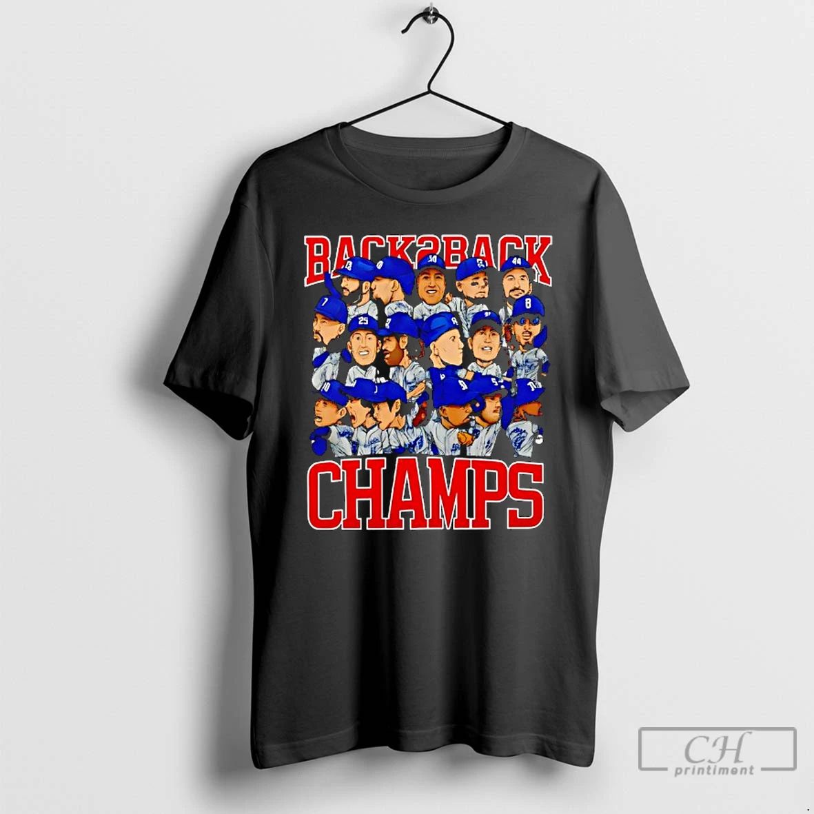 Classic Los Angeles Dodgers Baseball Back To Back Champs 2025 T Shirts