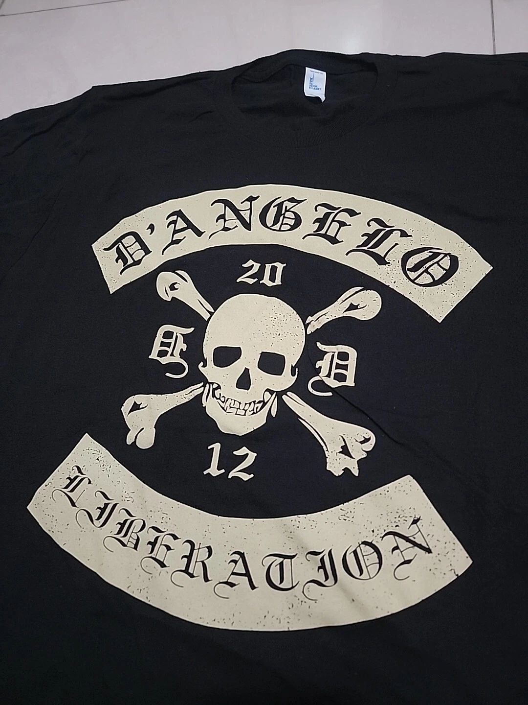 RARE! Official D'angelo Liberation Tour Concert Skull shirt "NOTE Size L or 2XL"