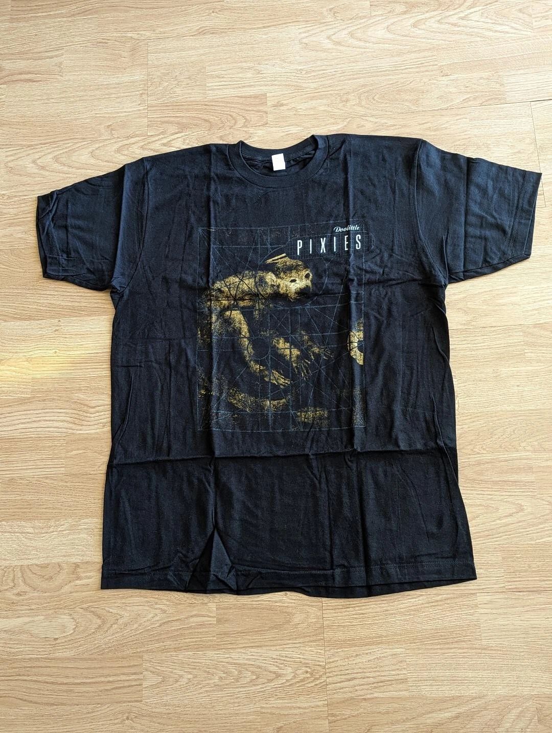 Pixies Vintage Grid T-shirt Adult Size L Black