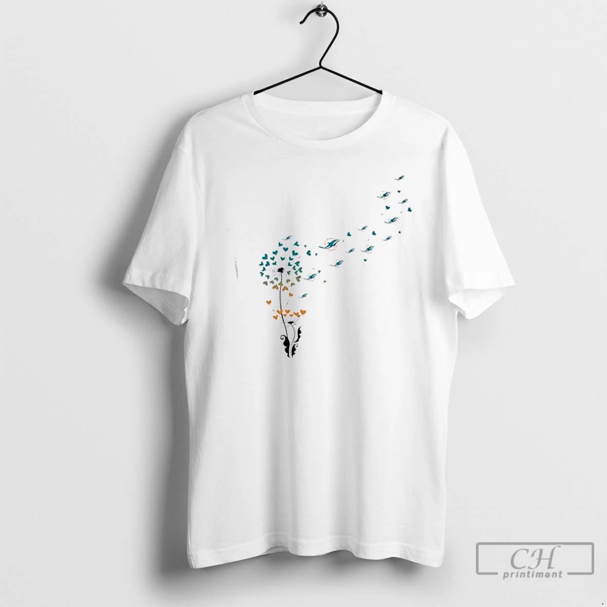 Classic Dandelion Flower Miami Dolphins Football Logo T Shirts