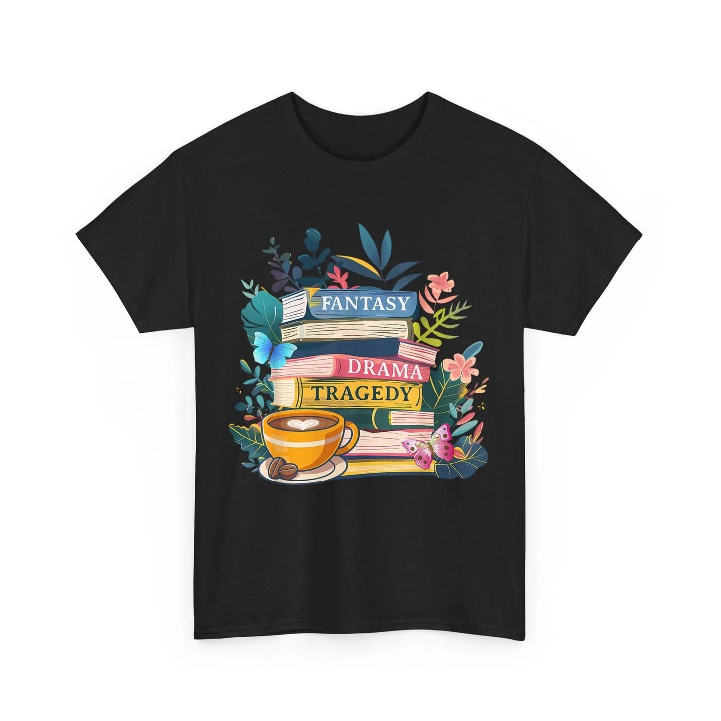 HOT Bookish Shirt, Fantasy Drama Tragedy Books Reading Books Lovers Floral Shirt
