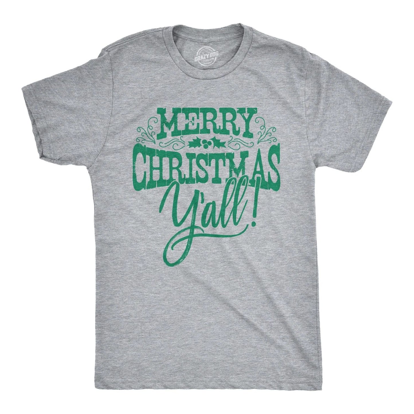 Mens Merry Christmas Yall T Shirt Cute Holiday Tee for Guys