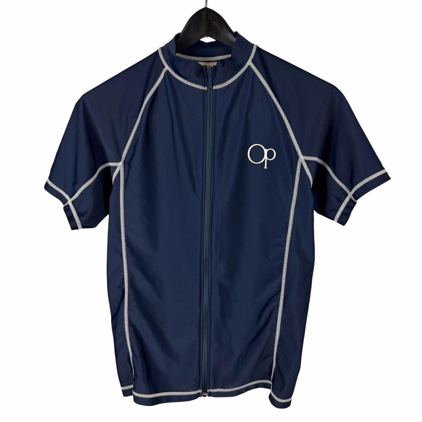 Vintage 2000s Ocean Pacific Surfing Full Zip SPF Water Blue Shirt Size L