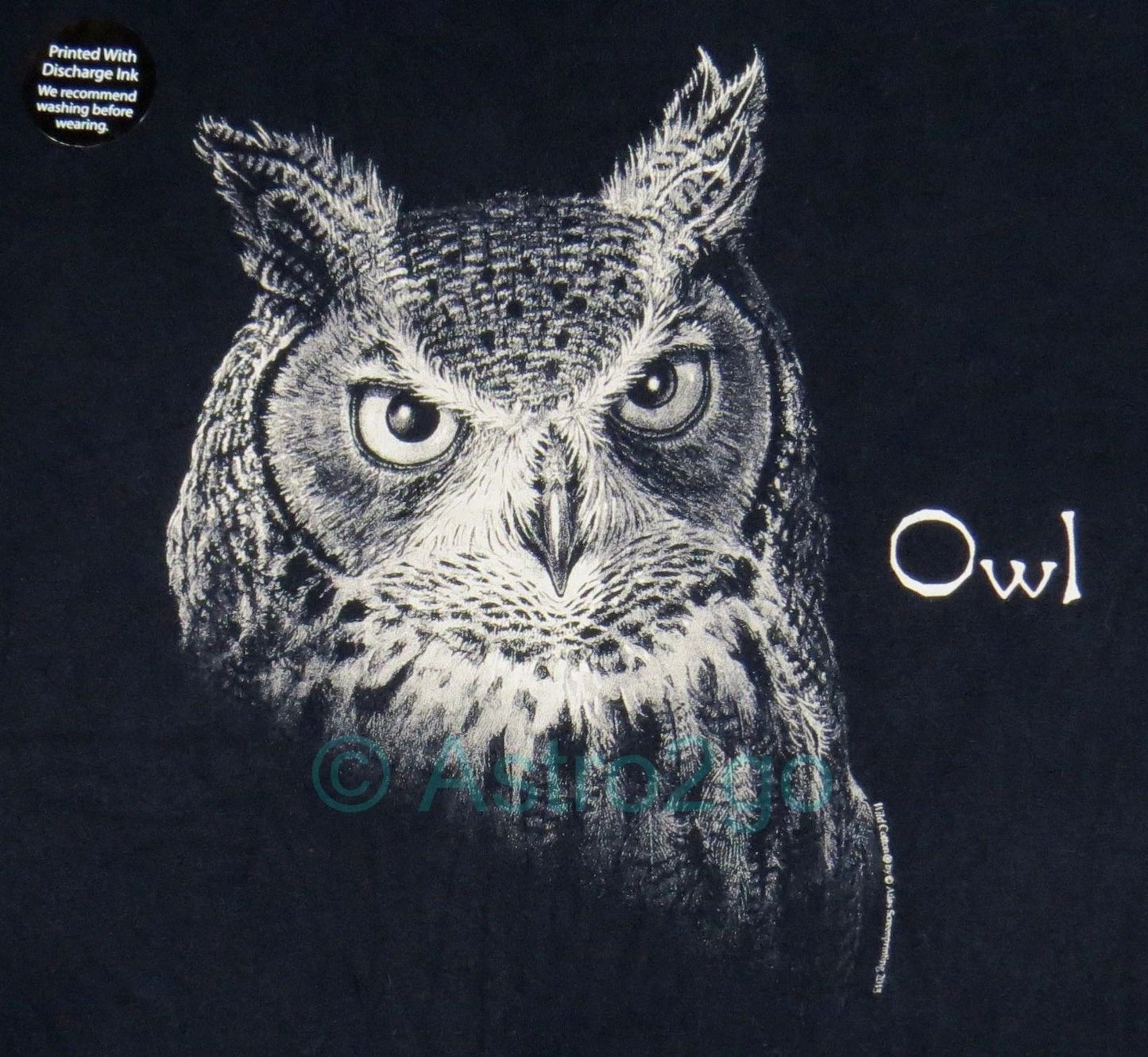 GREAT HORNED OWL--Birds Raptors Nature Science Discharge T shirt NEW S-2XL