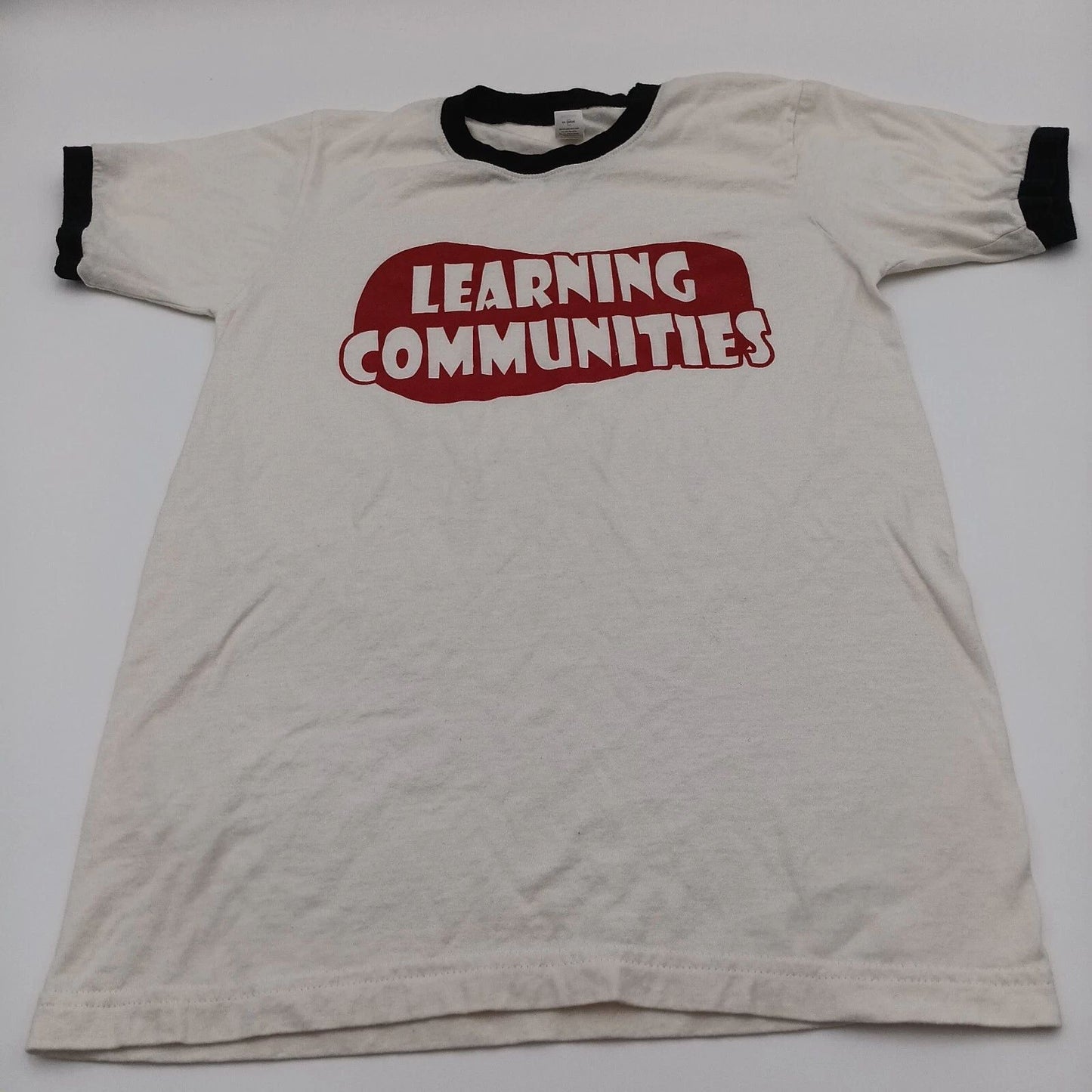 Tultex T-Shirt Men's Small White Learning Communities Short Sleeve