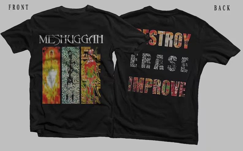 Meshuggah “Destroy Erase Improve” Printed T-Shirt – New Unisex Metal Band Tee