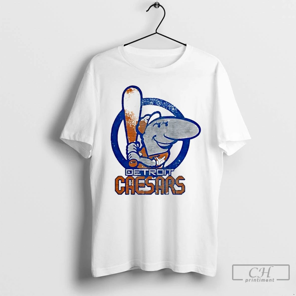 Classic Mike Ilitch Detroit Caesars Baseball Logo T Shirts