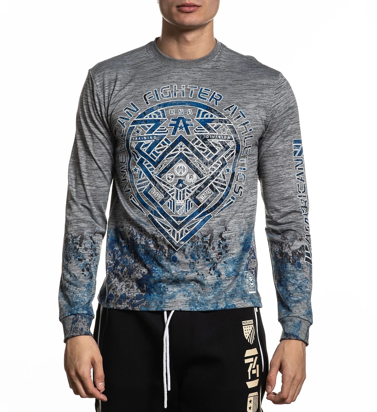 AMERICAN FIGHTER HENDERSON Men's T-Shirt L/S Biker MMA