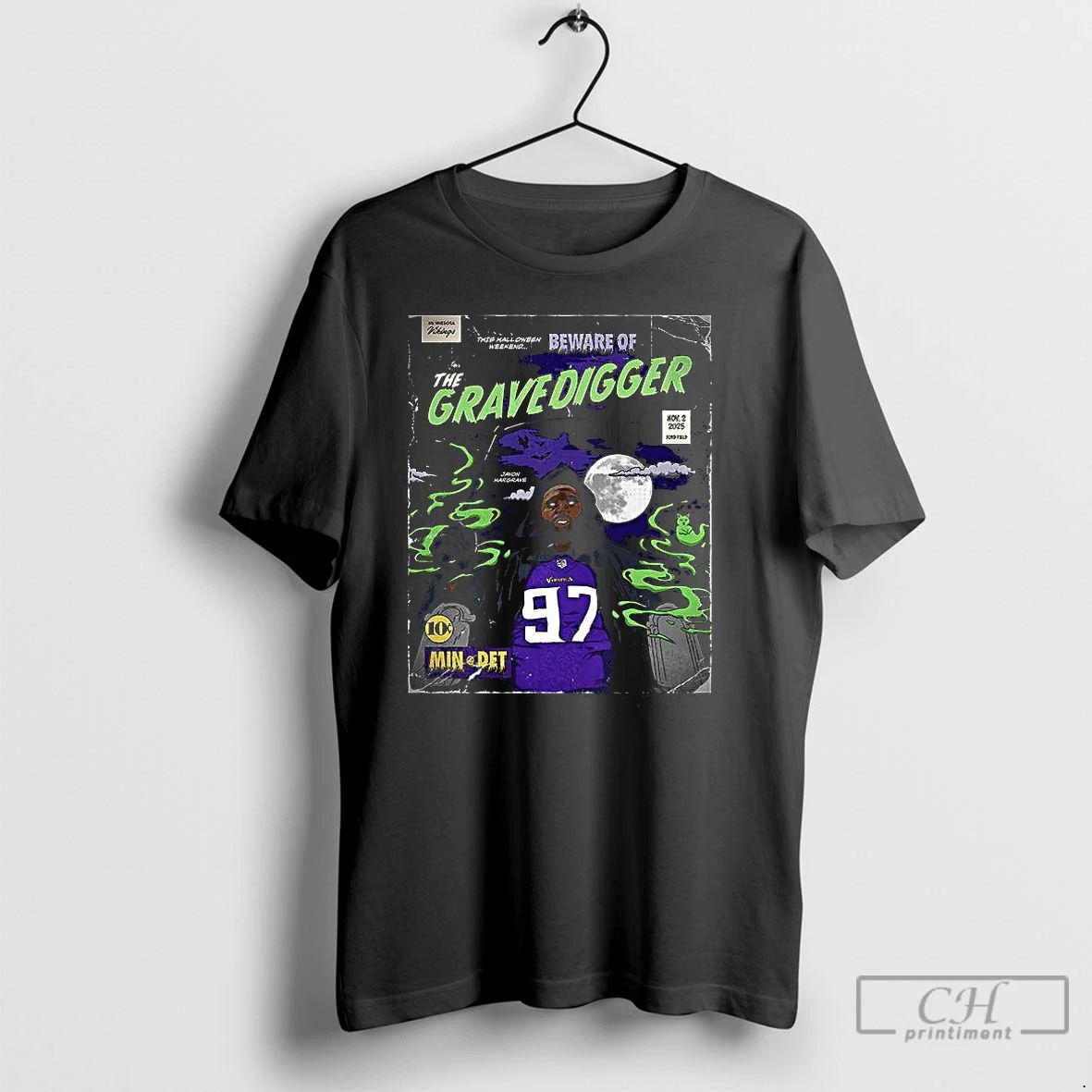 Classic Minnesota Vikings The Gravedigger Halloween T Shirts