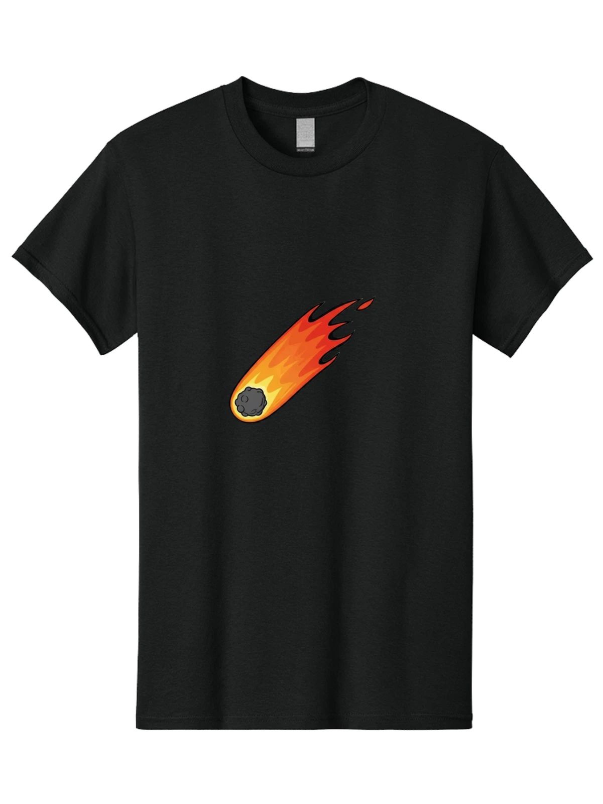 Fiery-Meteor-1 Mens Graphic Tee, 100% Cotton, Casual Summer Wear