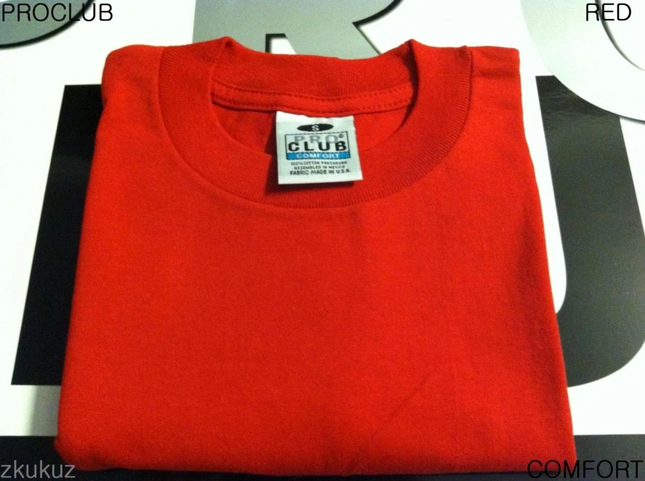 1 NEW PROCLUB COMFORT PLAIN T-SHIRT BLANK RED TEE PRO CLUB S-3XL 1PC