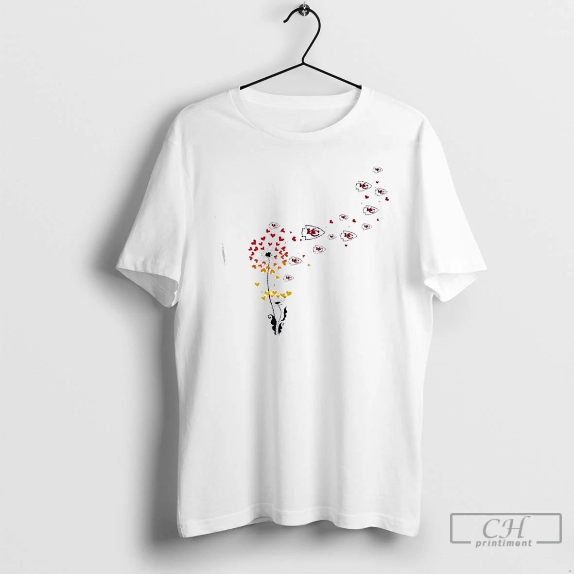 Classic Dandelion Flower Kansas City Chiefs Football Logo T Shirts