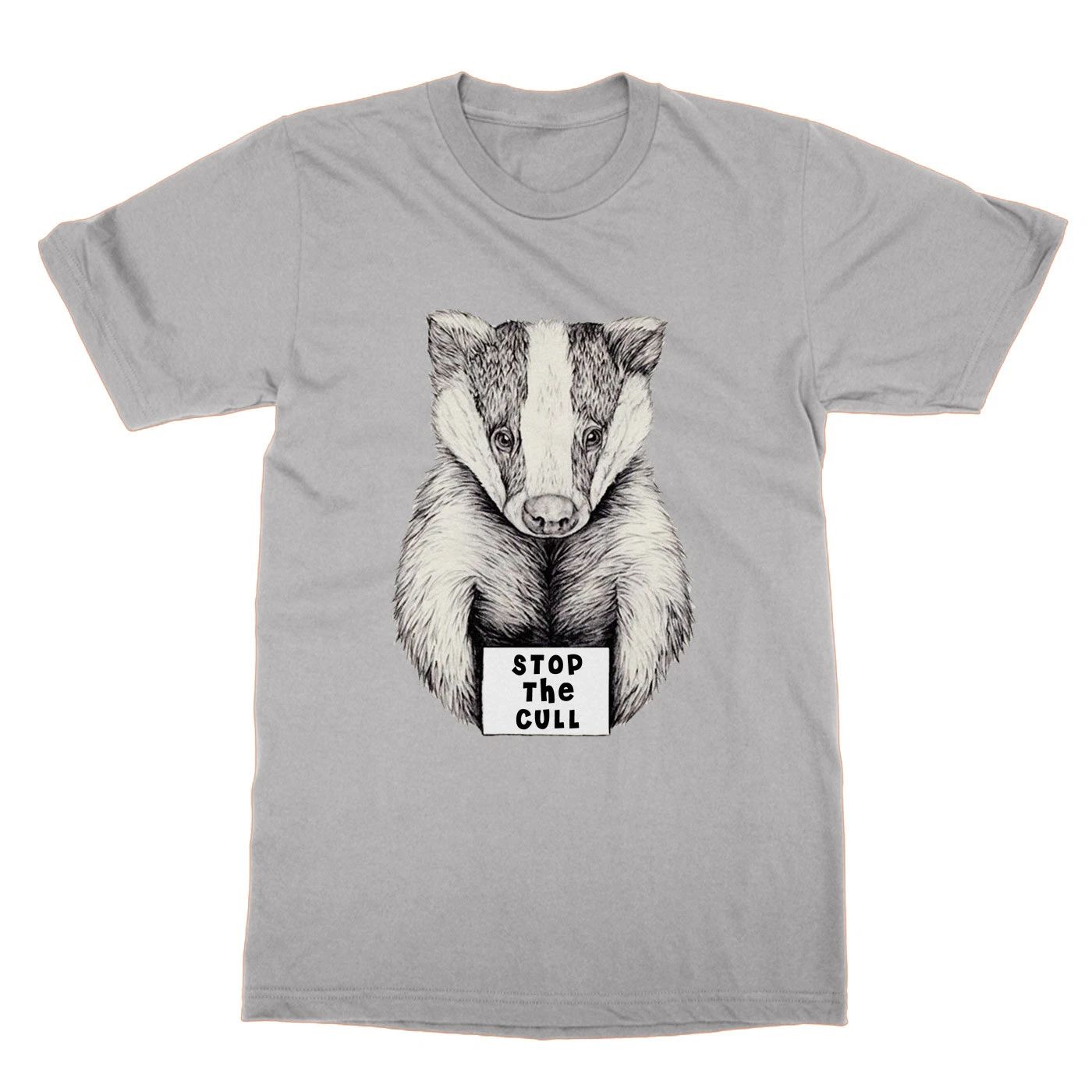 Stop the Cull Badger Protest t-shirt funny nerd tee animal protest present gift