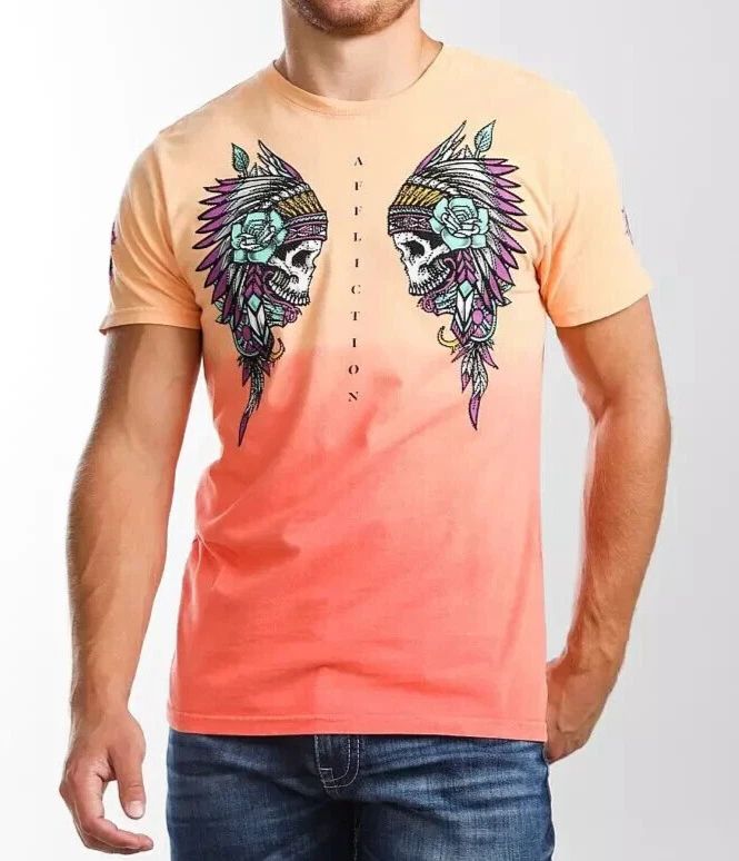 Affliction Men's Black Label Premium “TWIN TRIBE" S/Sleeve Shirt; Limited - NWT