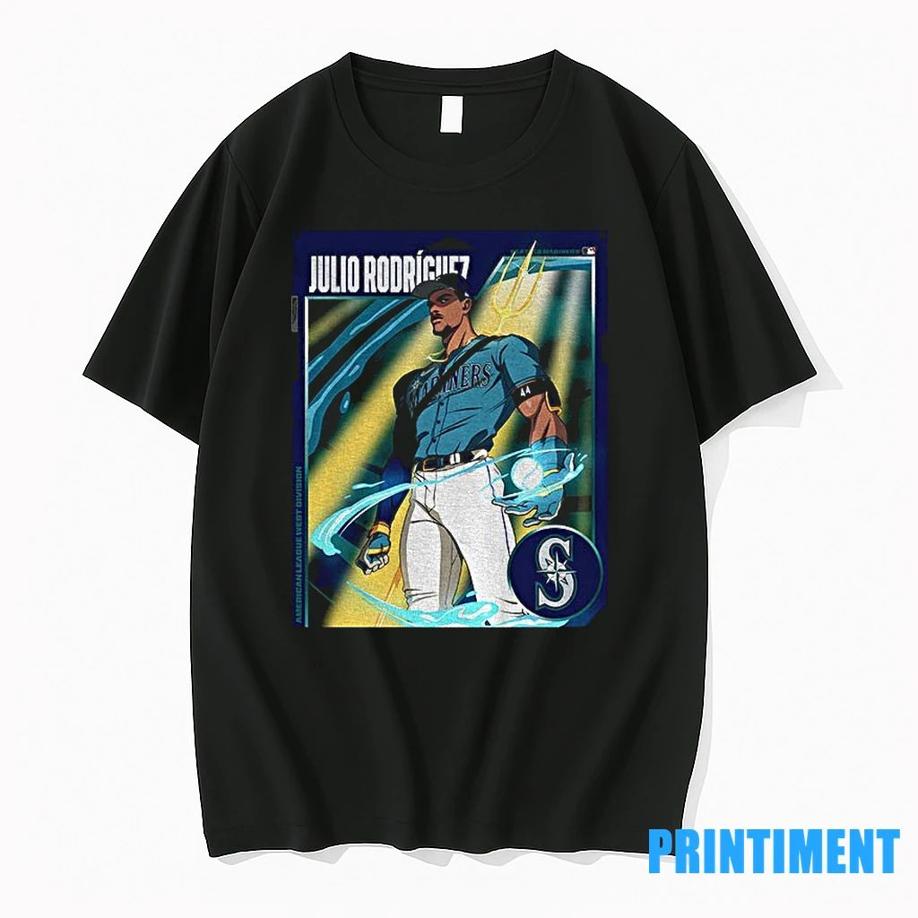 Julio Rodriguez Anime Trident Seattle Mariners Mlb Baseball Card Tshirts Sweater
