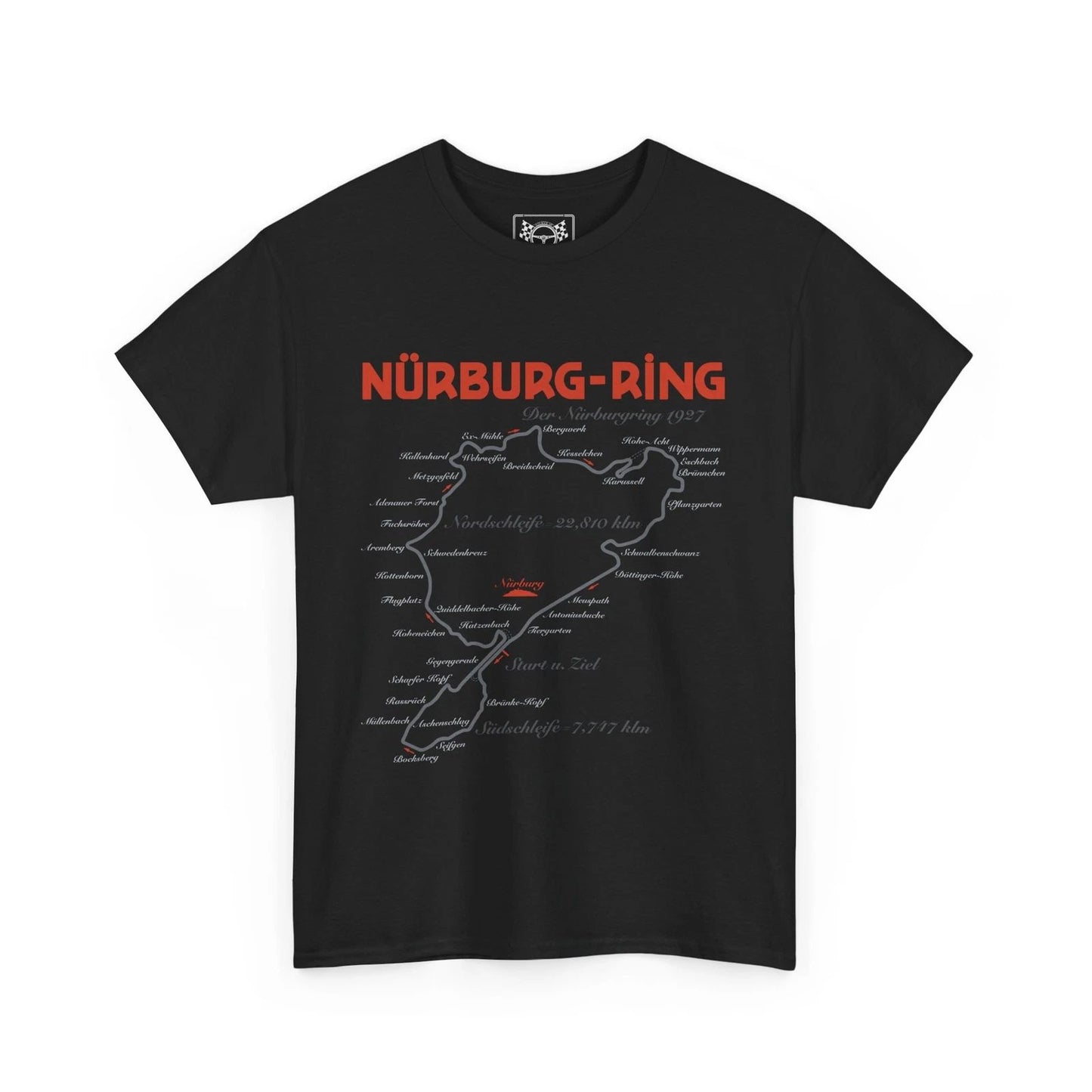 Nordschleife Nürburgring Racing History T-Shirt - Green Hell Track Map Tee Gift