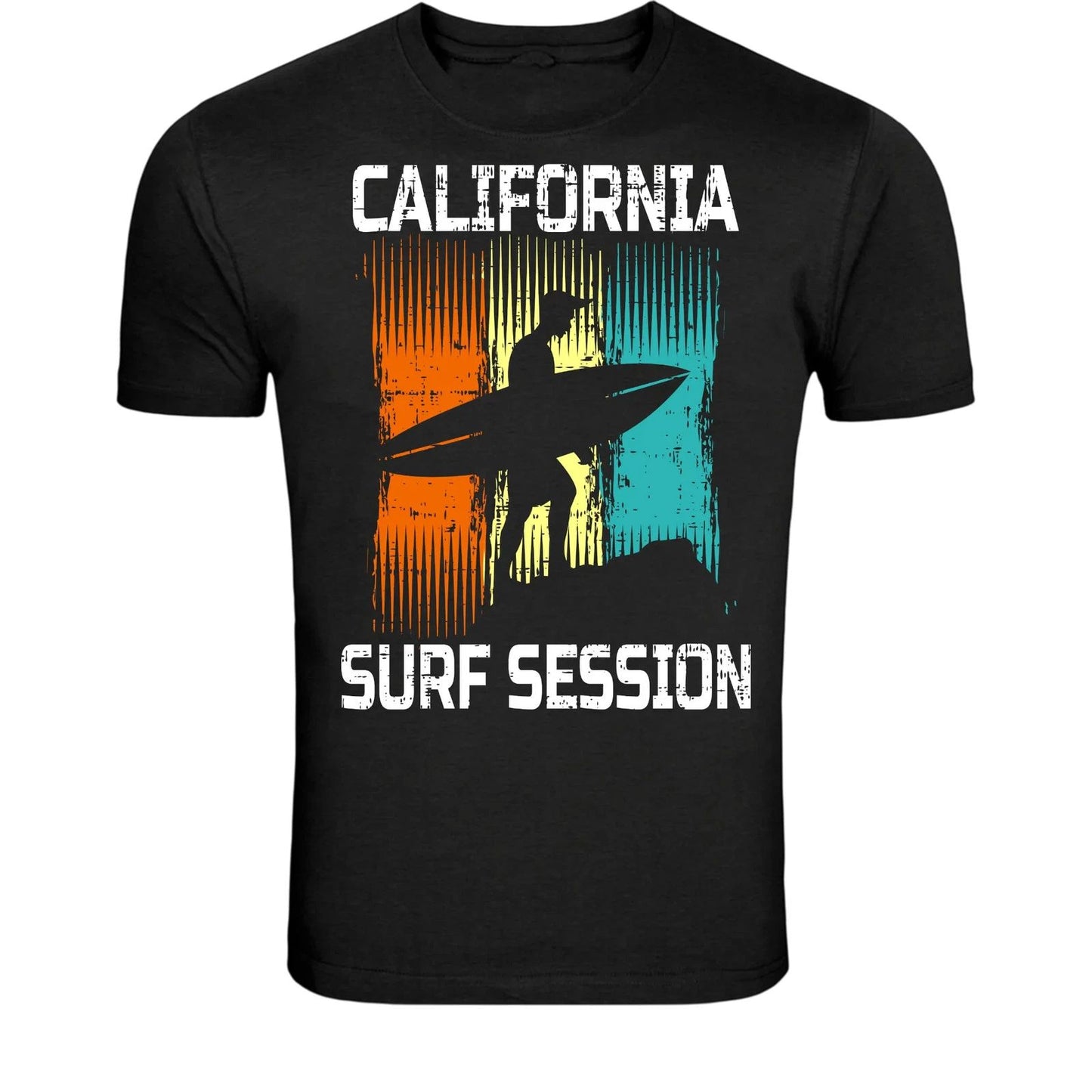 California Surf Session T-Shirt - Vintage Surfer Beach Graphic