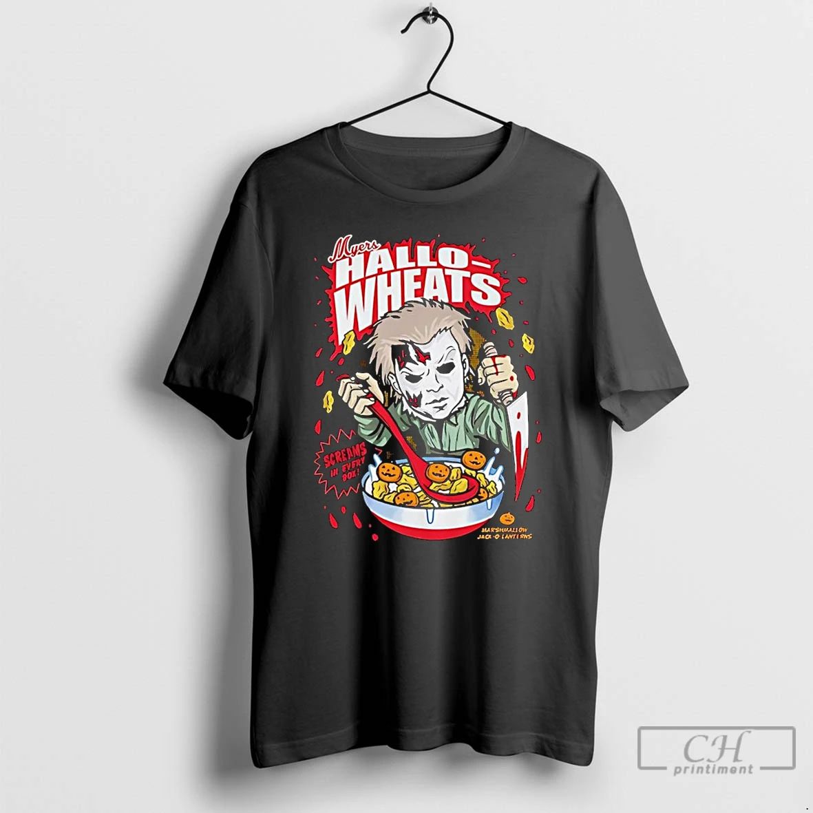 Classic Michael Myers Hallo Wheats Screams In Every Box Halloween T Shirts