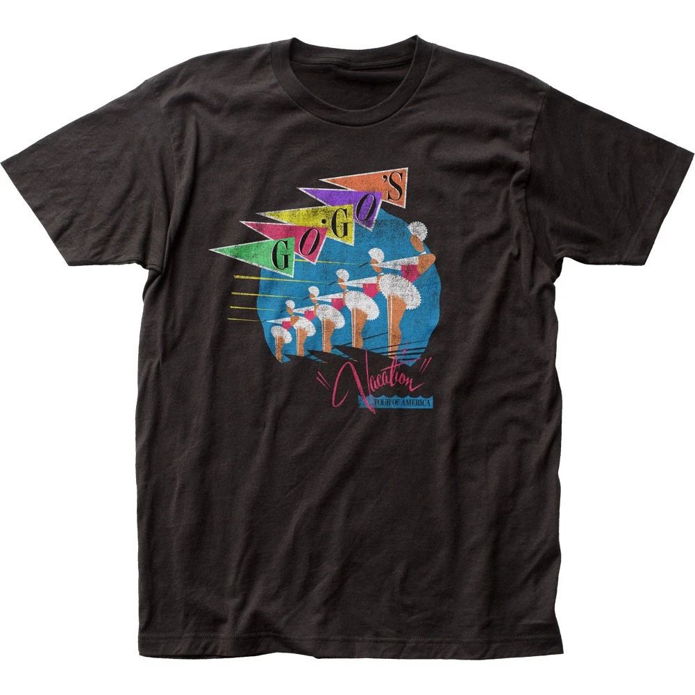 The Go-Gos Vacation Skiiers Mens T Shirt Music Classic Concert Band Band Black