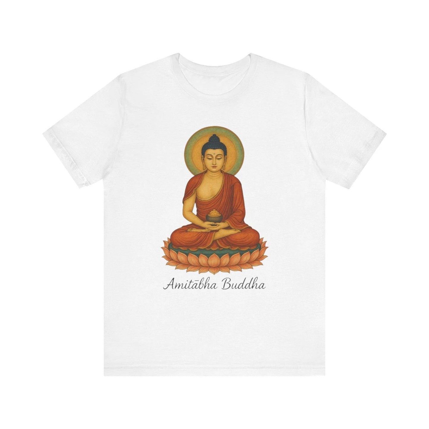 Amitabha Buddha Unisex Jersey Tee, Spiritual Shirt, Meditation T-Shirt,Buddhism