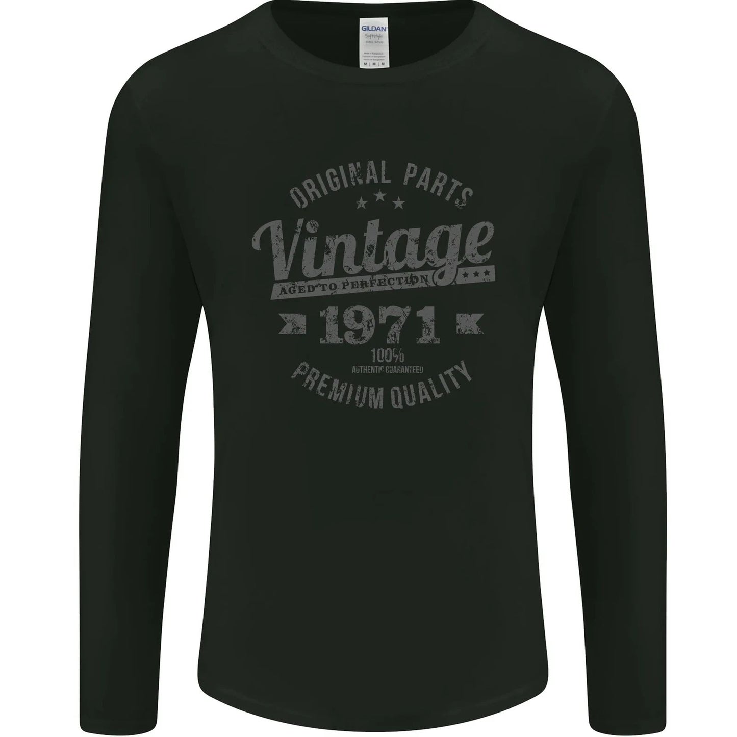 Vintage Year 55th Birthday 1971 Mens Long Sleeve T-Shirt