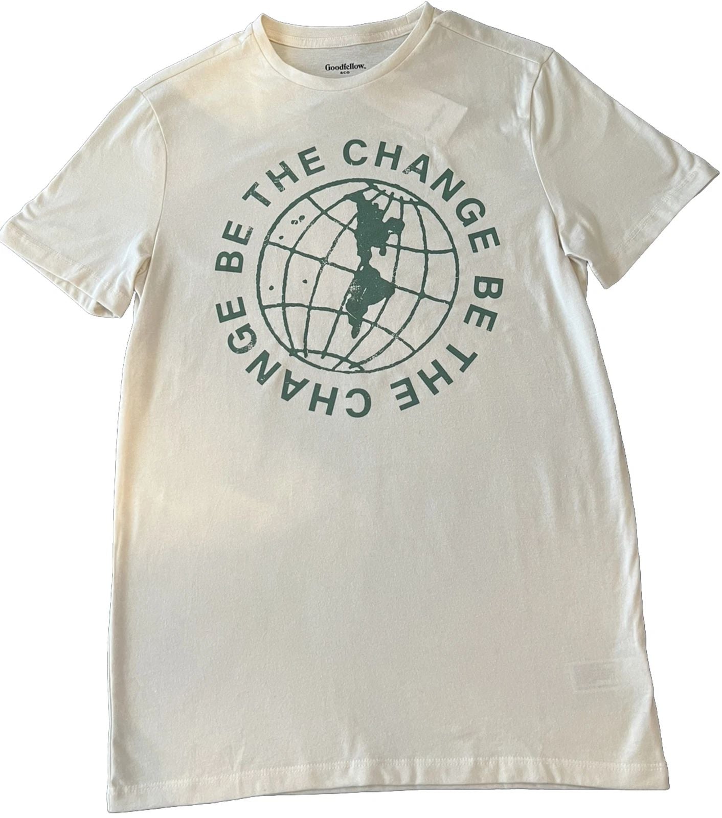 Graphic T Shirt Be The Change Standard Fit Men's Size Medium NWT Goodfellow