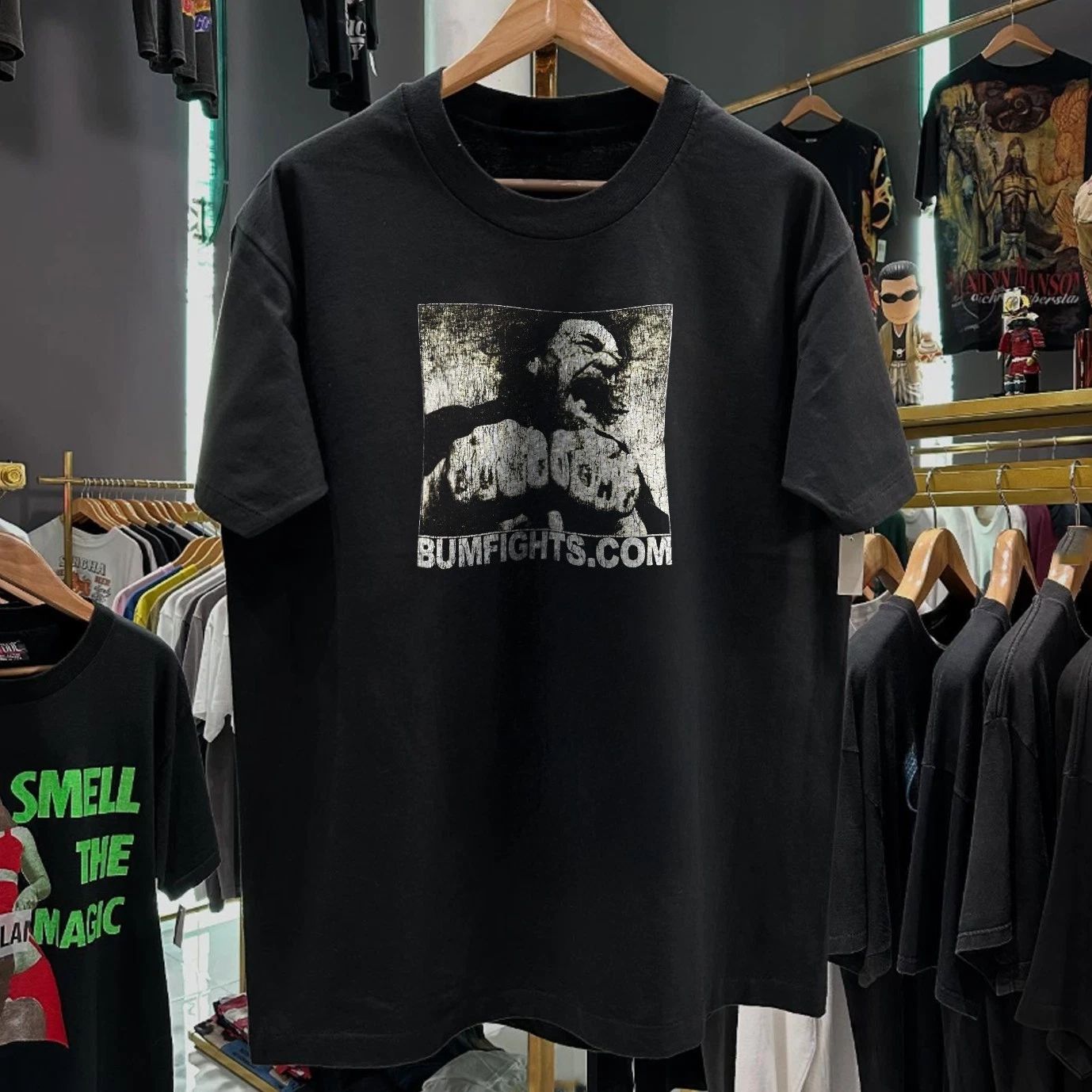 90s Bumfights Washed T-Shirt Black L