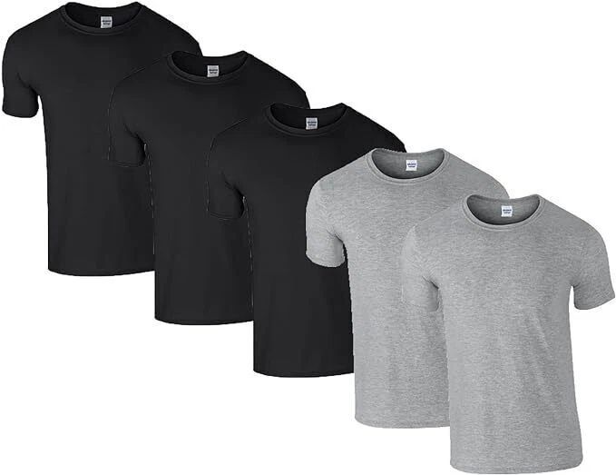 Gildan Men's 64000 T-Shirt Boys Top (Pack of 5)