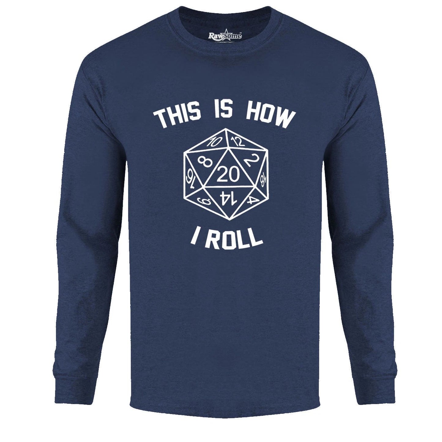 Men Funny Nerd Long Sleeve Shirt - This is How I Roll