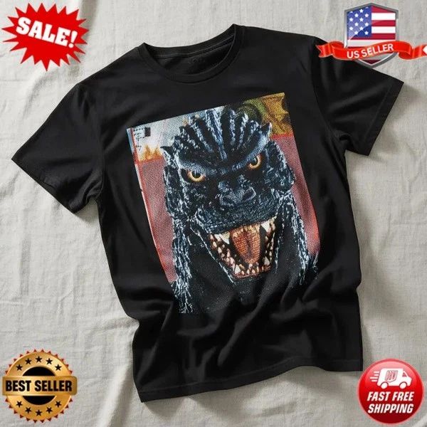 Retro Godzilla Shirt Vintage Monster Tee Sci Fi Movie Japan T-Shirt | S-5XL