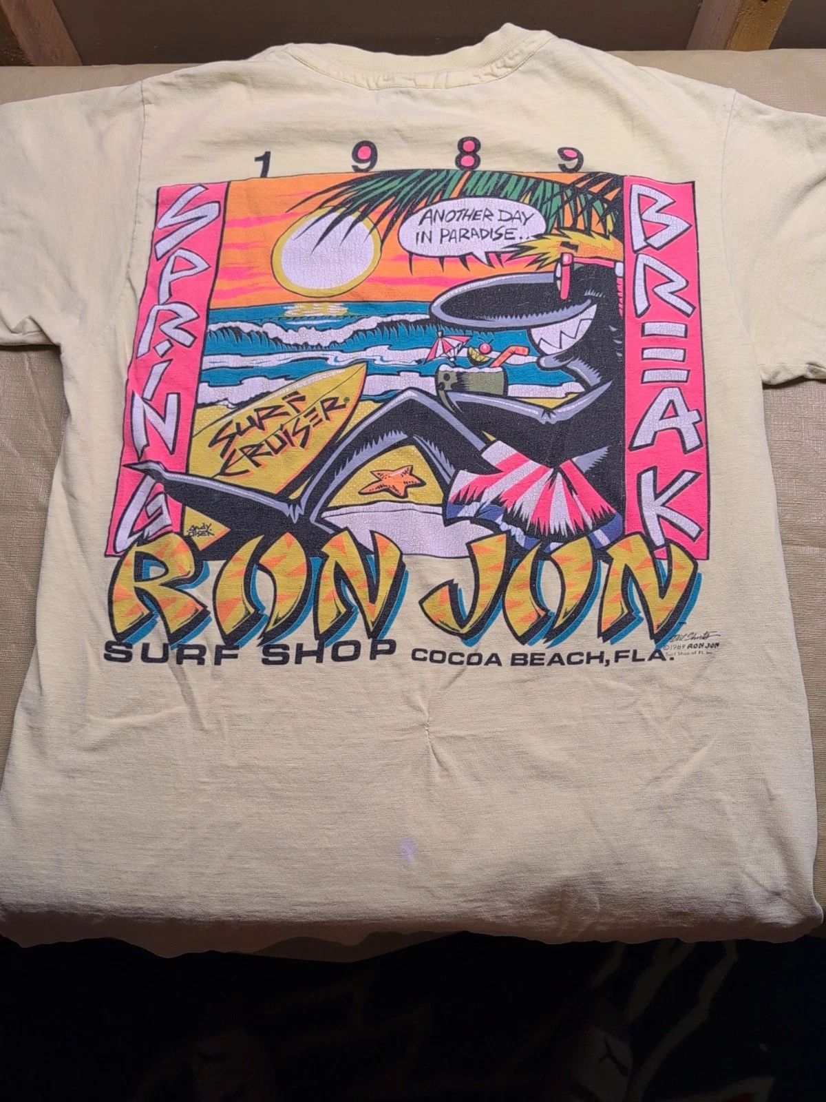 Ron Jon Surf Shot 1989 T-shirt Cocoa Beach Fl
