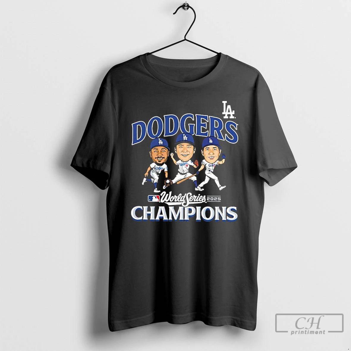 Premium Los Angeles Dodgers Team Caricature 2025 World Series Champions T Shirts