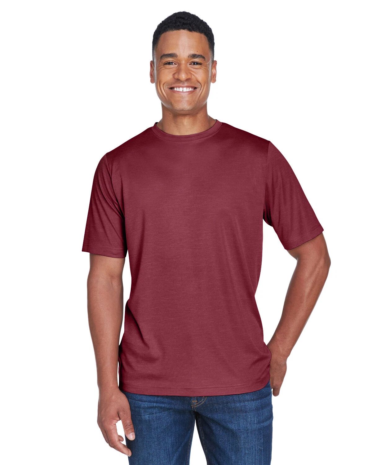 Team 365 Men's Sonic 100% Polyester Heather Performance T-Shirt TT11H XS-4XL