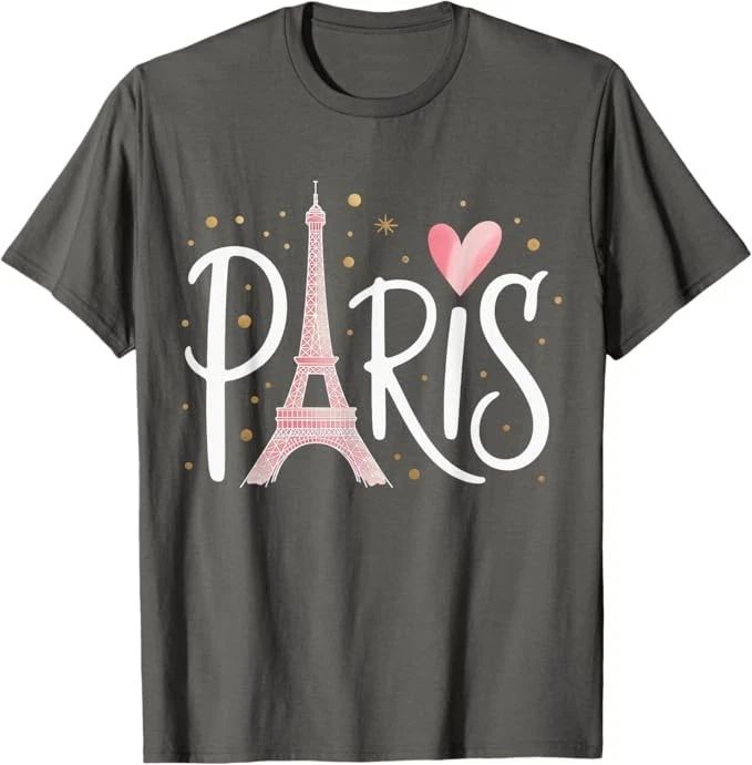 Eiffel Tower Paris Girls Guys Travel Holiday France Souvenir T-Shirt