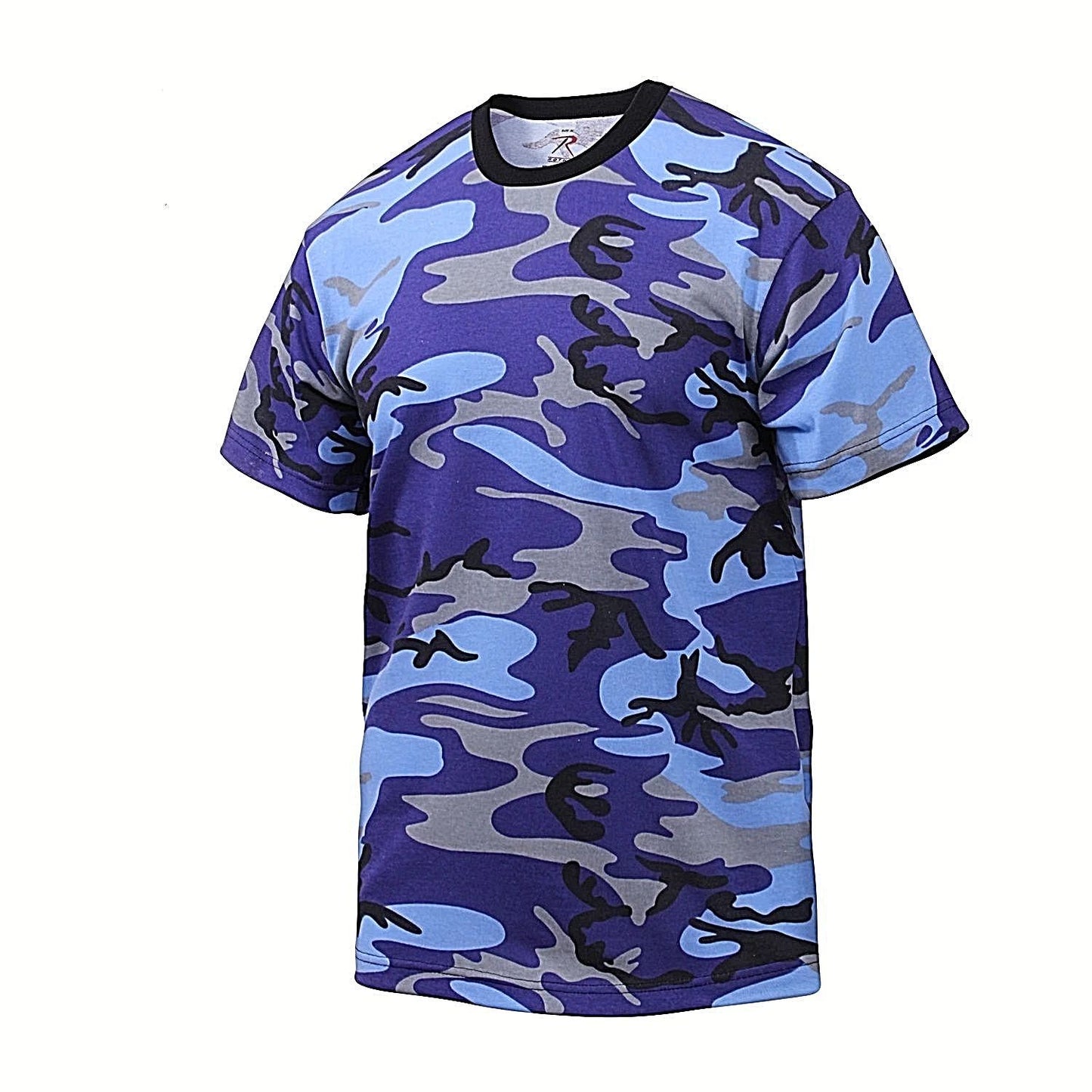 Electric Blue Camo T-Shirt USMC Army Navy USCG Paintball Surf Skate Streetwear