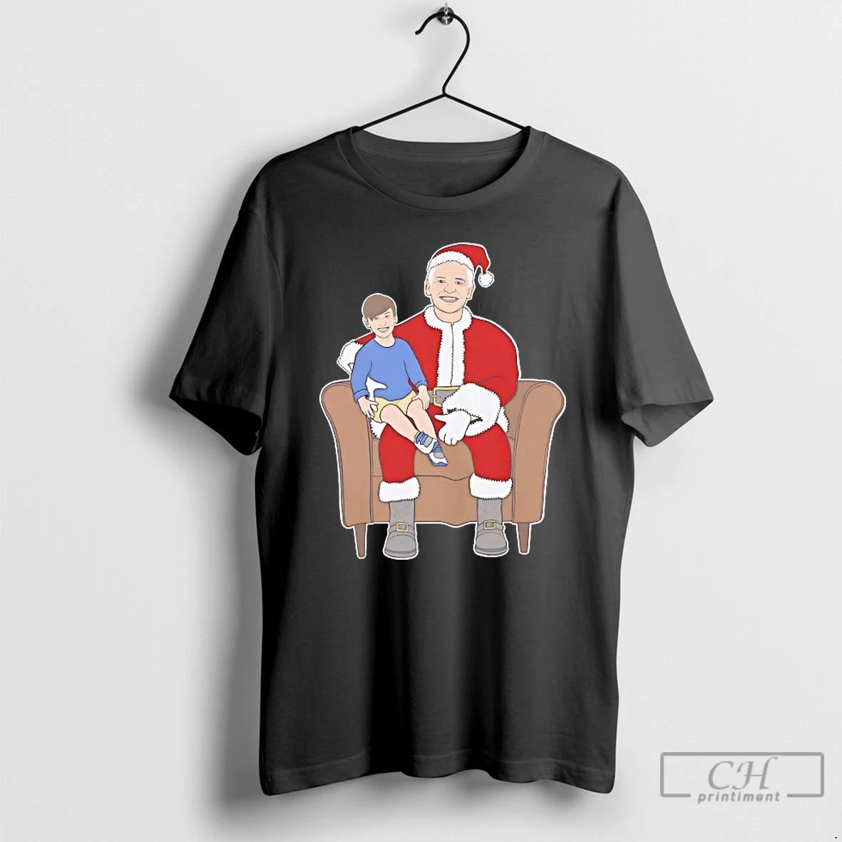 Classic Santa Phillip Schofield And His Little Couch Boy Christmas T Shirts