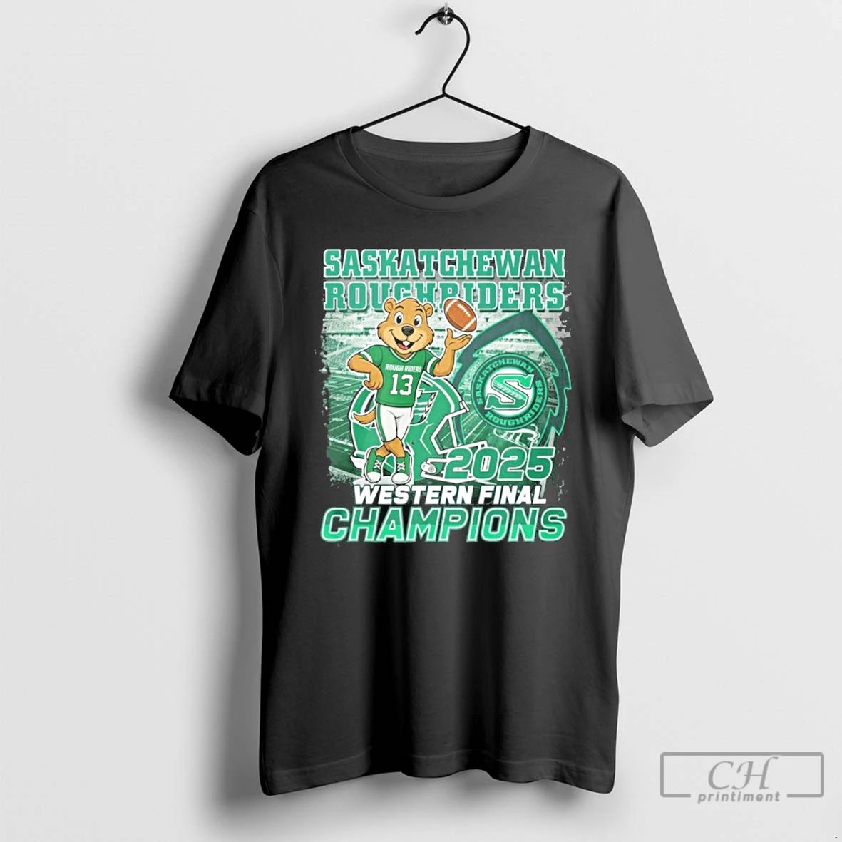 Premium Saskatchewan Roughriders Mascot 2025 Western Final Champions T Shirts
