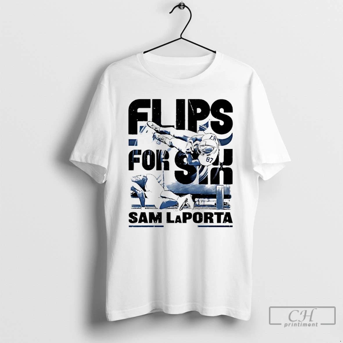 Sam Laporta Detroit Lions Flips For Six Vintage T Shirts