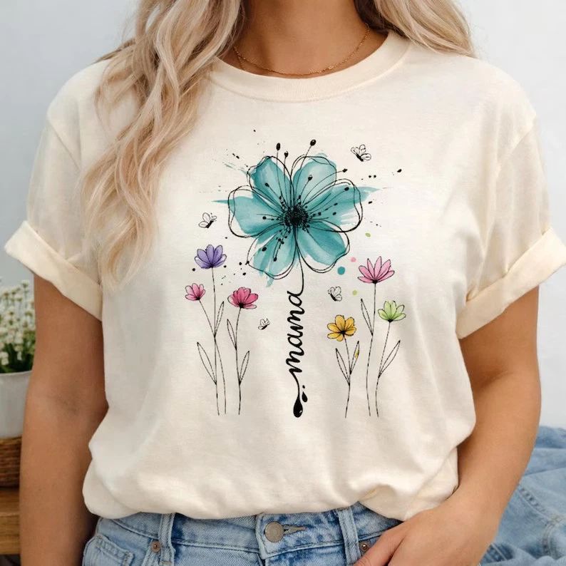 Boho Floral Mama Watercolor Comfort Colors