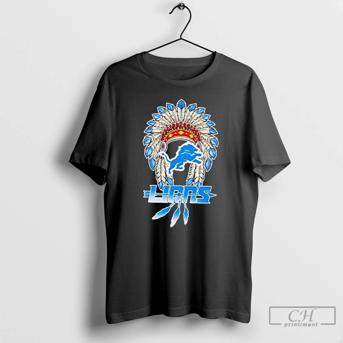 Premium Detroit Lions Football X Native American T Shirts